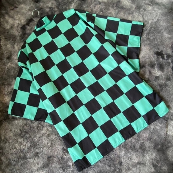 Slime Checkerboard Kimono - Picture 2 of 4